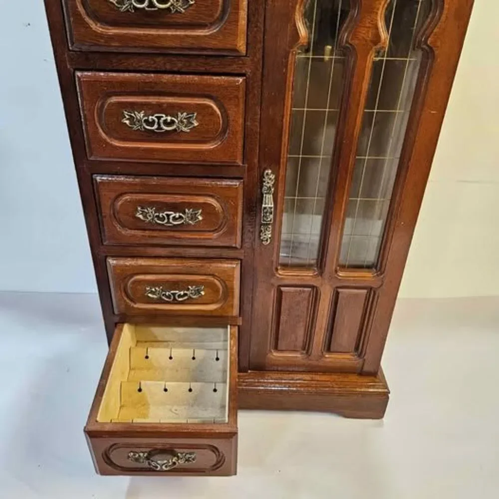 Vintage Wooden Jewelry Armoire